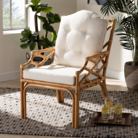 Baxton Studio Sonia-Natural-CC Arm Baxton Studio Sonia Modern and Contemporary Natural Finished Rattan Armchair
